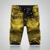 jeans balmain fit uomo shorts buddha gold